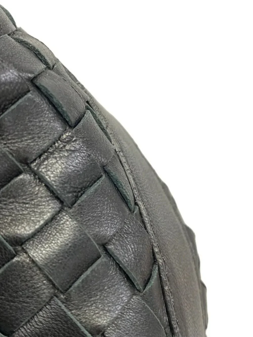 BOTTEGA VENETA Intrecciato  Black Leather Handbag